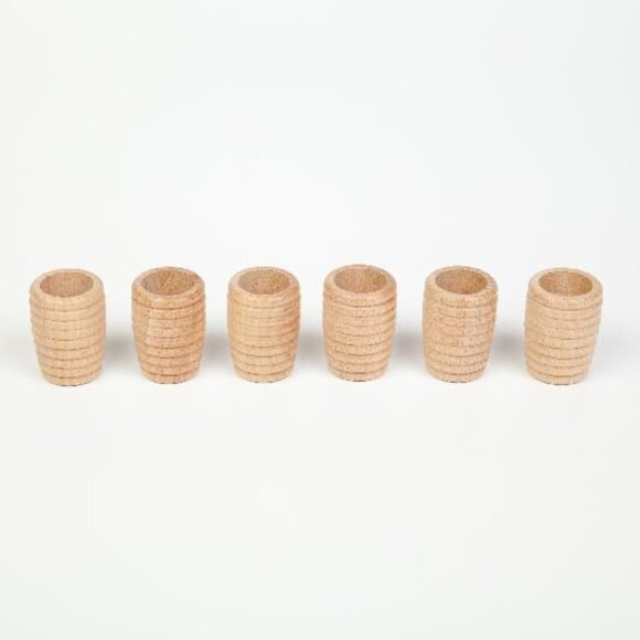NWT Grapat Wooden Toys Natural Honeycomb Beakers Set of 6 - Picture 3 of 3
